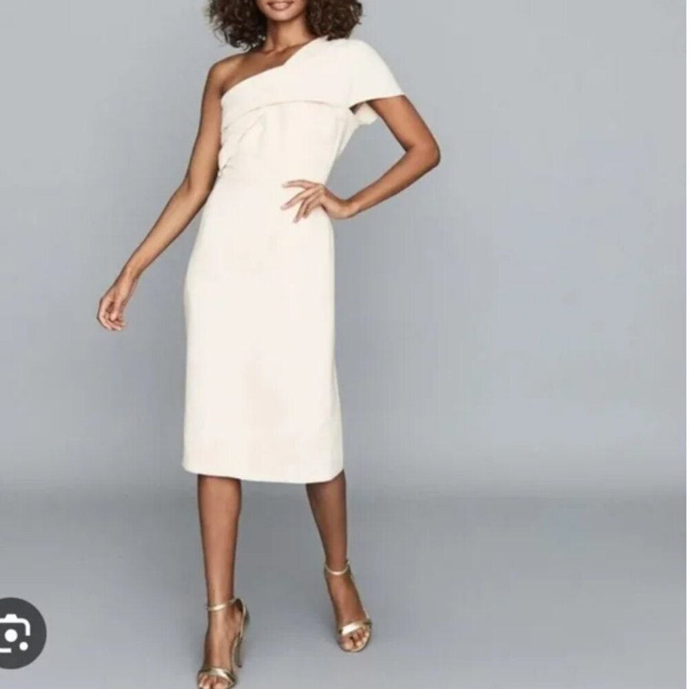 NWT Reiss Riana One Shoulder Midi Dress
